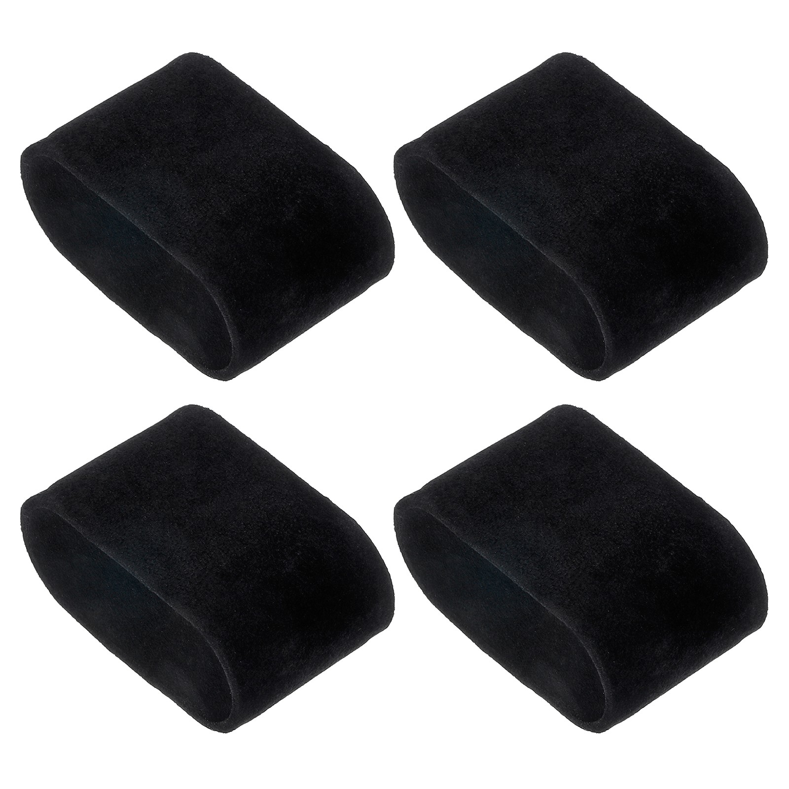 4Pcs Watch Display Pillow 2.8x1.7x1.2 Inch Flannelette Bracelet Pillows Black