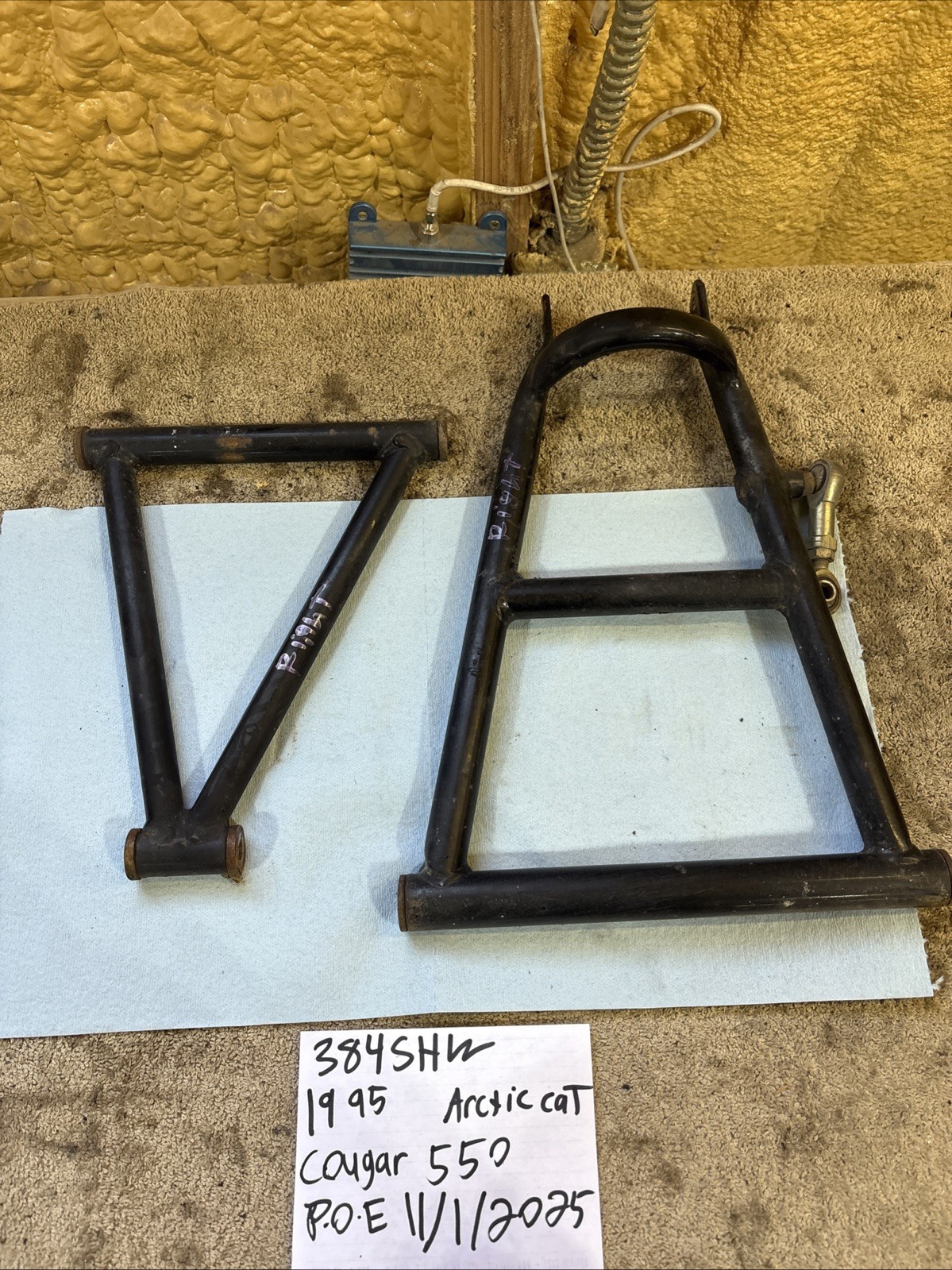 1995 Arctic Cat Cougar 550 Right Side Upper And Lower A Arms Control Arms 384