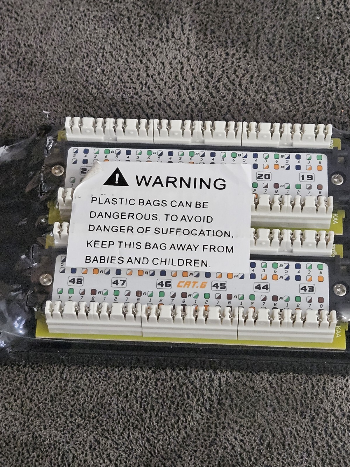 CAT6 48 Port Patch Panel Cat.6 UL Network Ethernet 19" X 3 3/8 (Bent Corner)