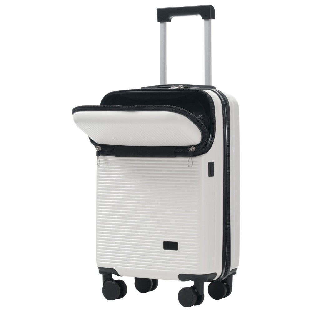 5pc Hardside Luggage Set, Half-Open, Spinner, USB, TSA Lock