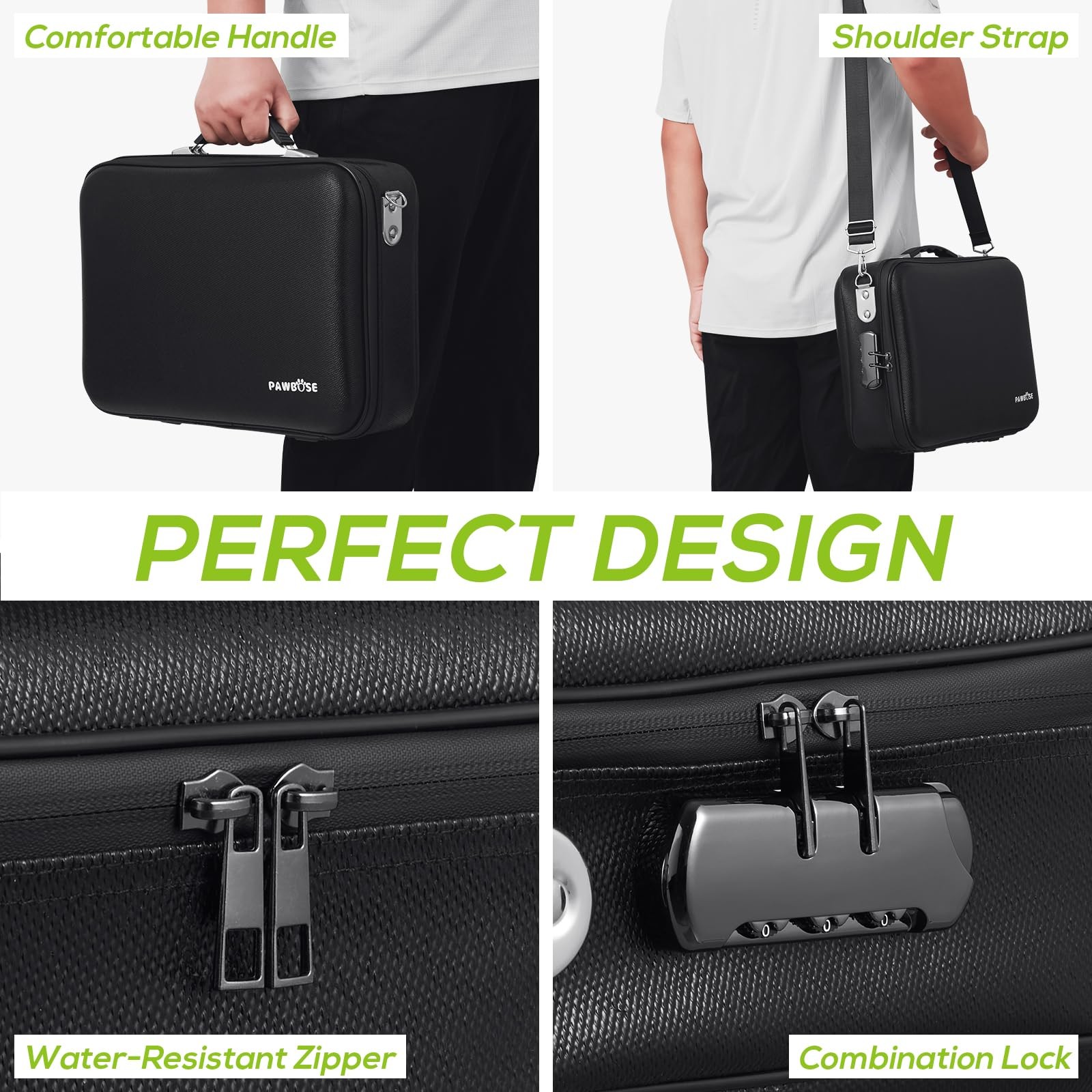 Fireproof Document Box with Combination Lock, Fireproof Water-Resistant Hard ...