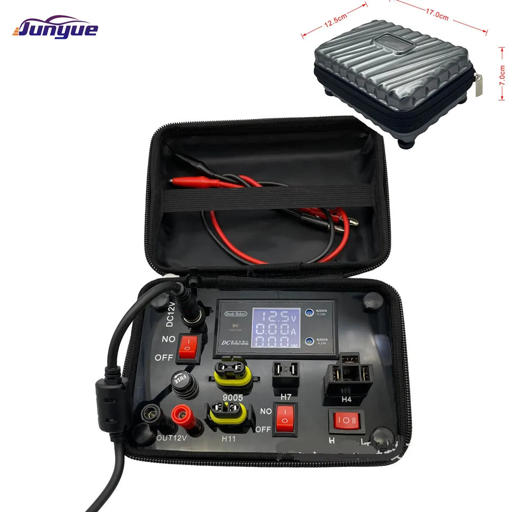 JunYue 110V-220V to 12V Test box Tester for Auto Car LED Headlight HID Xenon LED