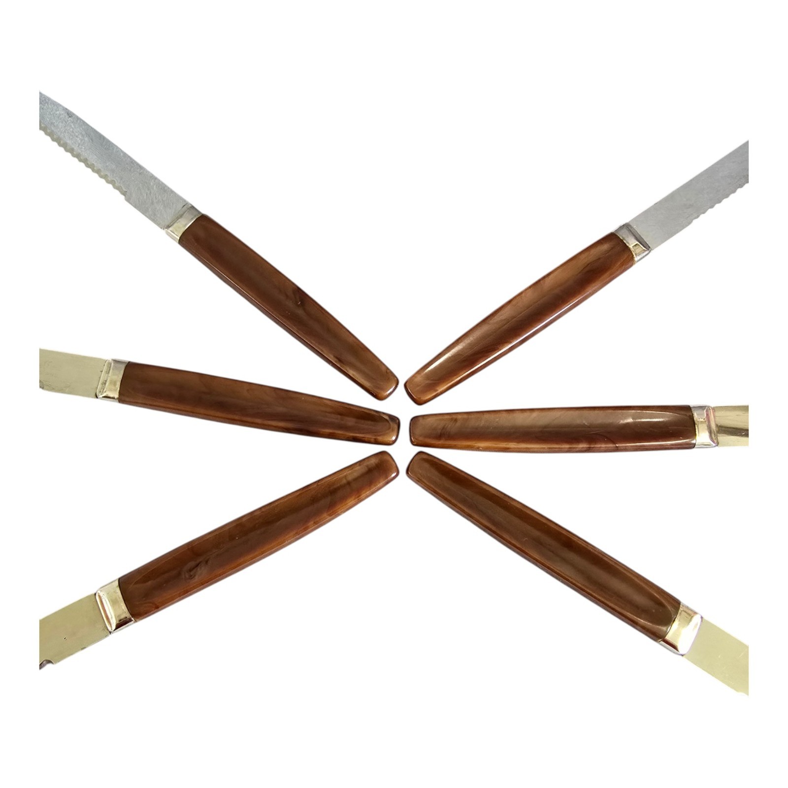 Vintage Regent Sheffield Stainless England 6 Piece Steak Knife Set Forever Sharp