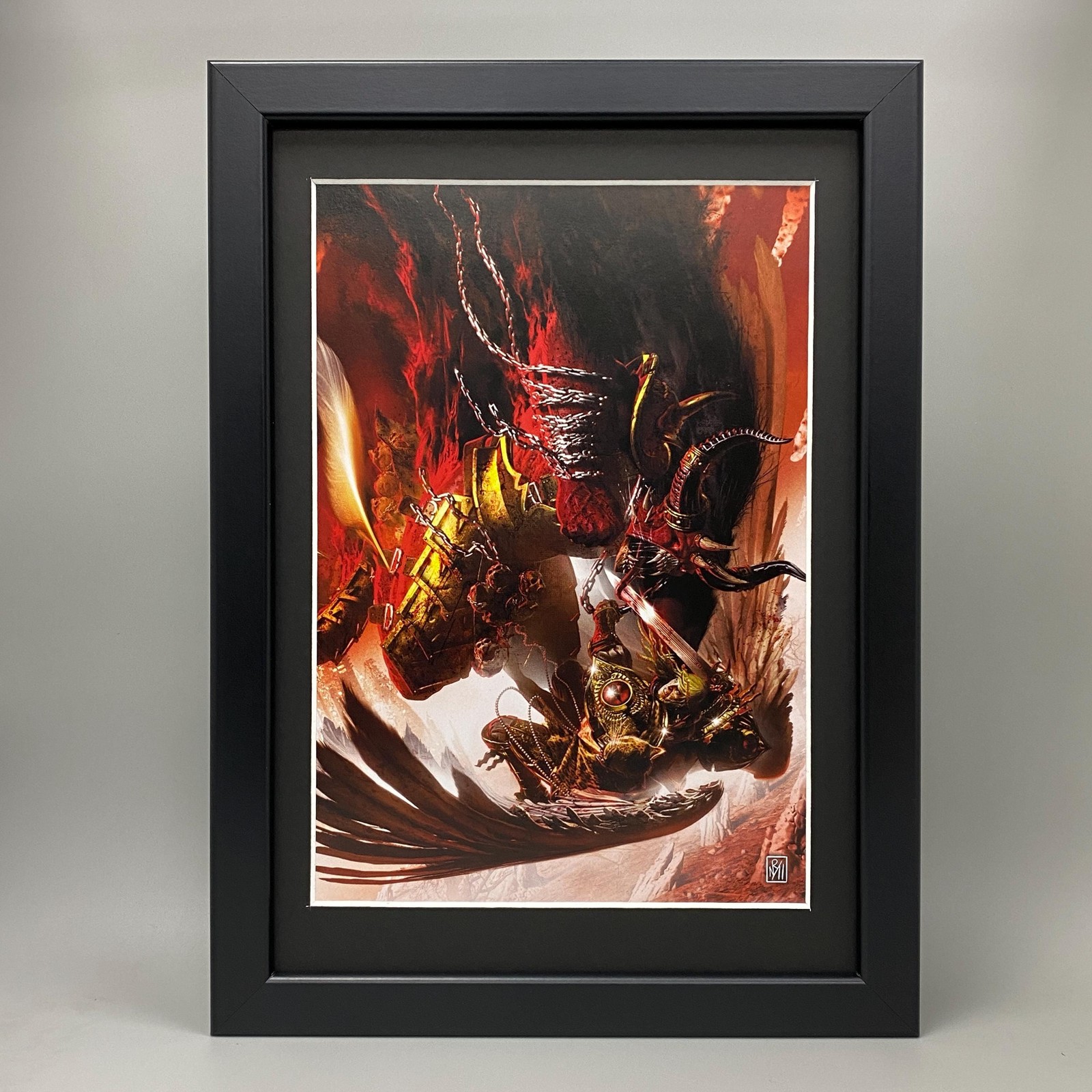 FEAR TO TREAD FRAMED ART SANGUINIUS BLOOD ANGELS BLOODTHIRSTER WARHAMMER 40K