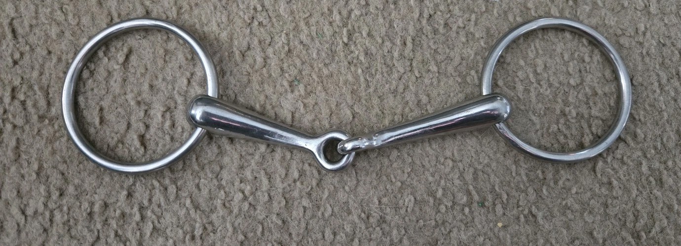 Herrmann Germany Stamped Horse Bit Snaffle Loose Ring 5.5" mouth