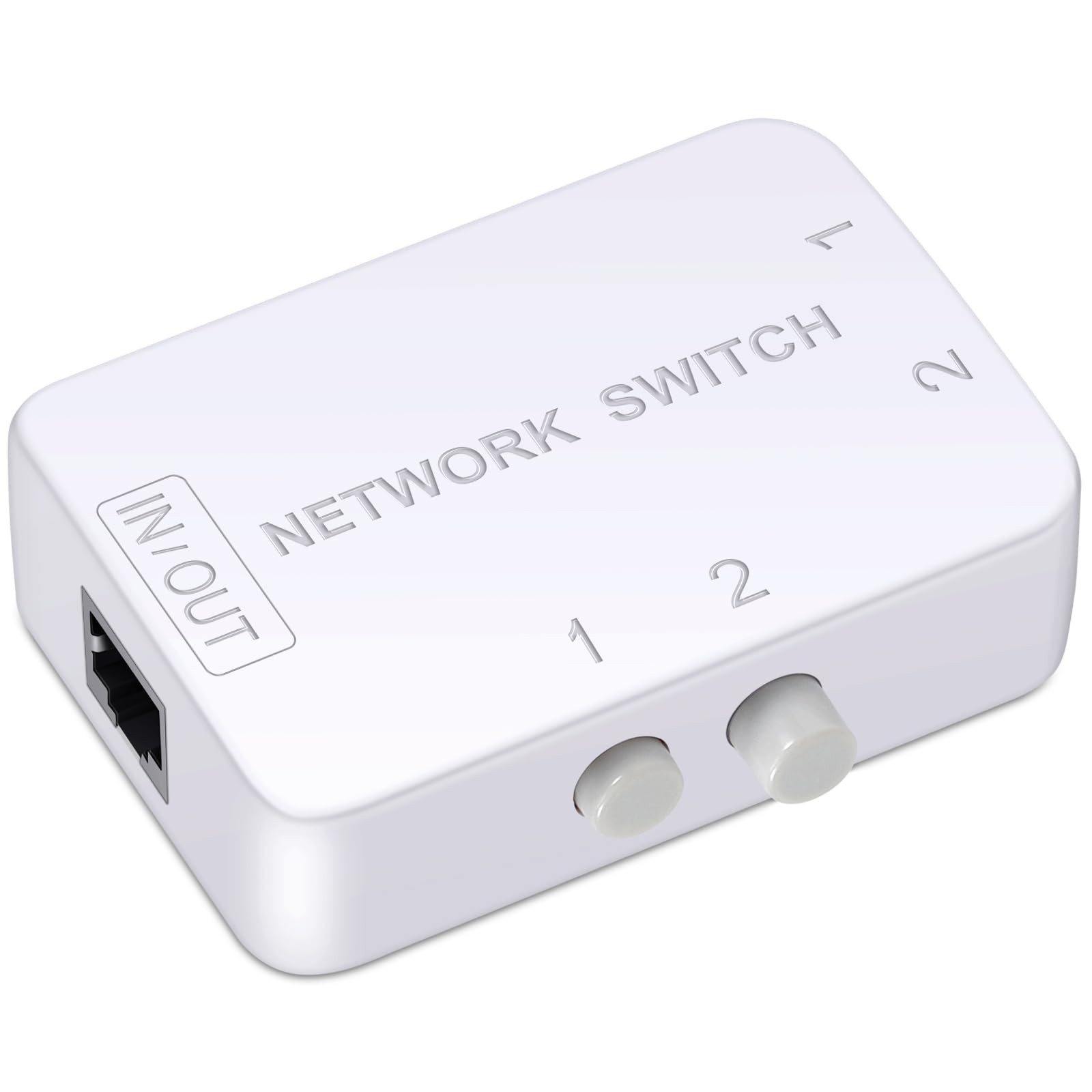 Network Switch Splitter 2 Ports RJ45 2x1 2-in 1-out 1-in 2-out 100M 500M
