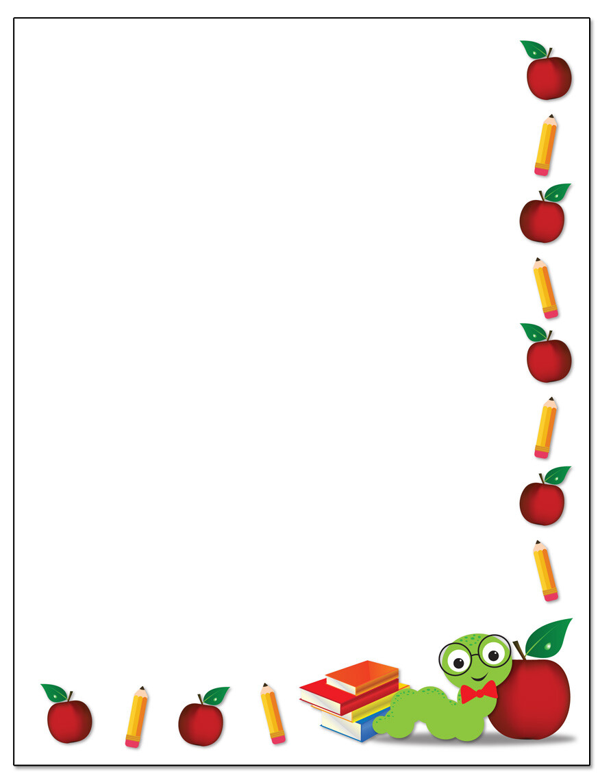 Teacher Theme Letterhead Stationery - 60 Sheets Per stationery Pack - B6511