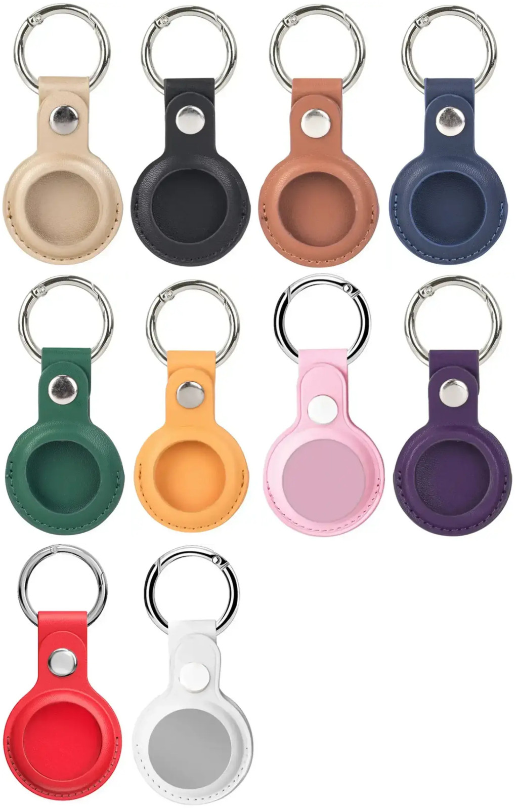 Leather Case Cover for Apple AirTag Tracker Keychain Sleeve Shell Skin Air Tag