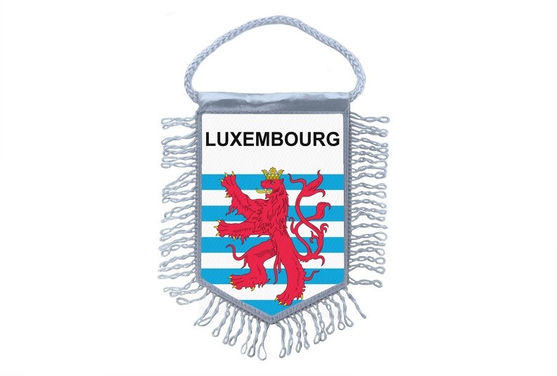 Mini Flag Pennant Country Car Decoration Luxembourg Royal Lion