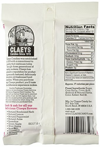 Claey's Old Fashioned Hard Candy Wild Cherry [6-Bags]