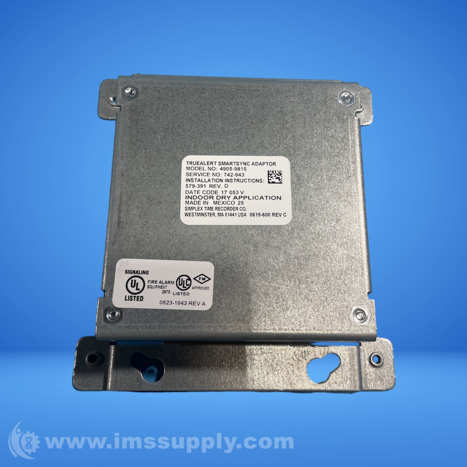 Simplex 4905-9815 TrueAlert SmartSync Adapter FNIP
