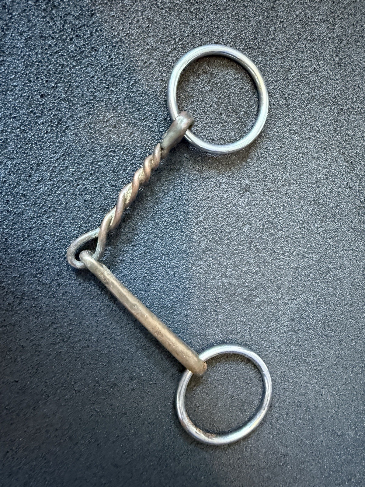 Loose Ring Bradoon Snaffle Bit Size: 5” Mouth, Thin 1/2 Twisted