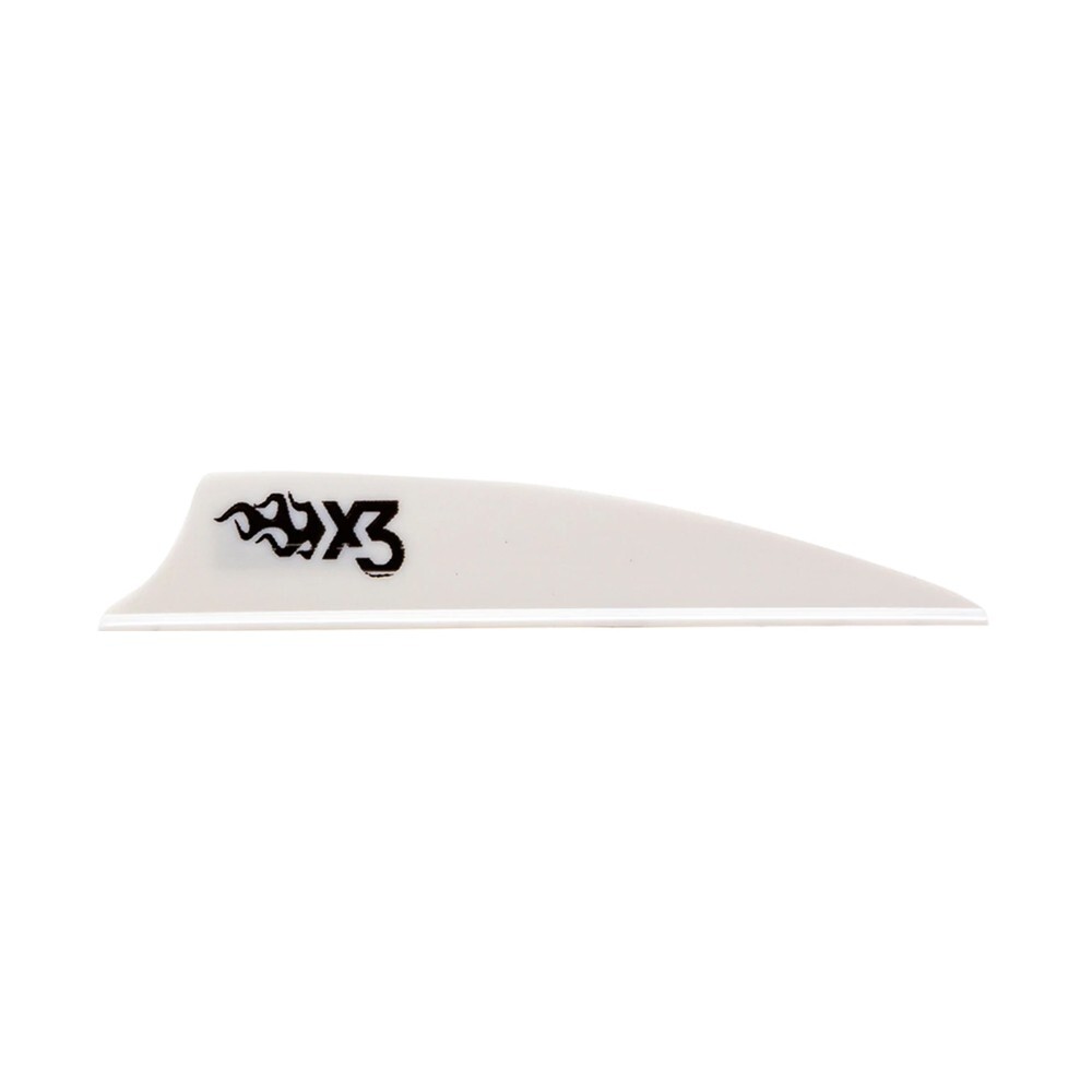 36 Pack Bohning X3 Vane 2.25" Shield Cut Solid White