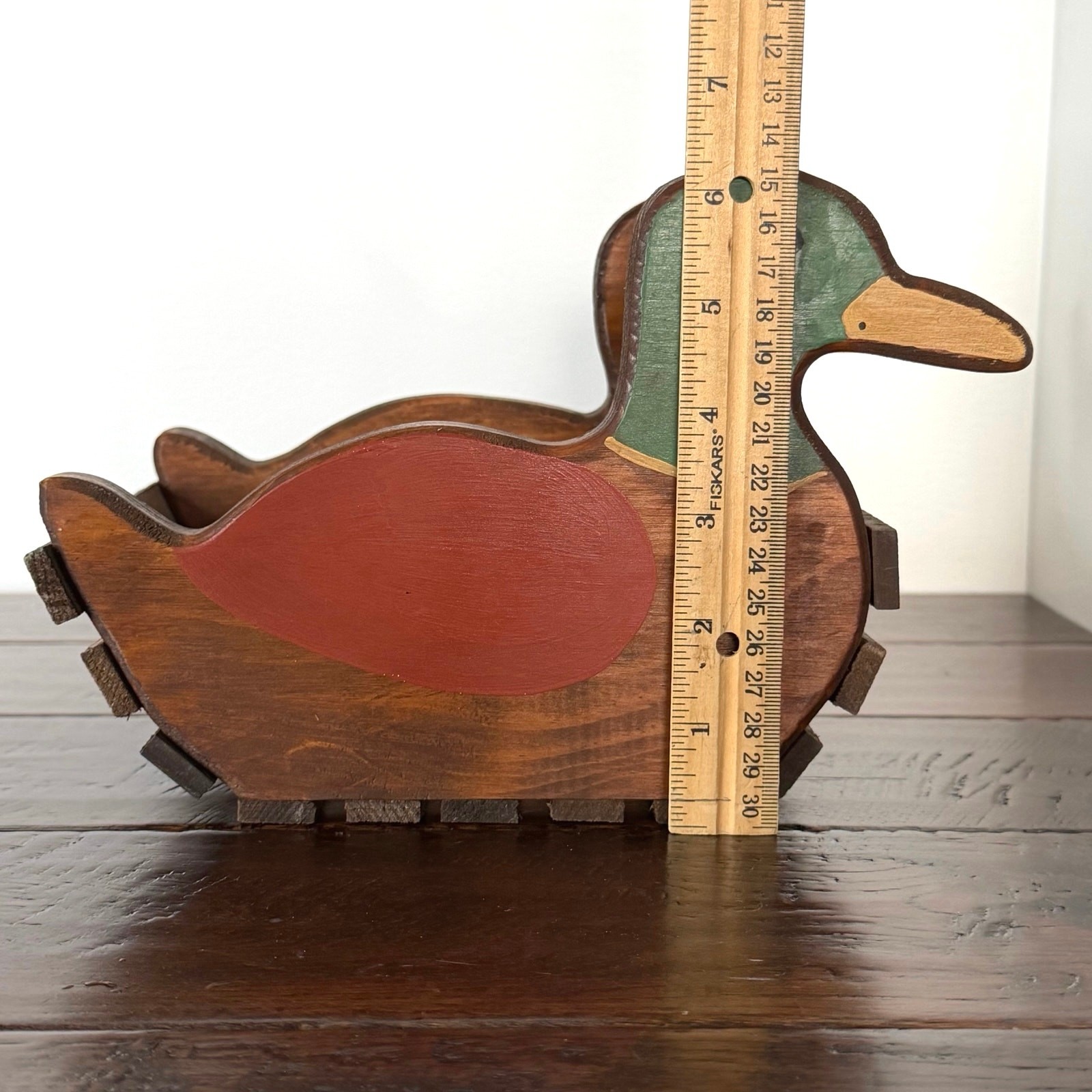 Vintage Wooden Duck Napkin Holder / Letter Holder – Rustic Farmhouse