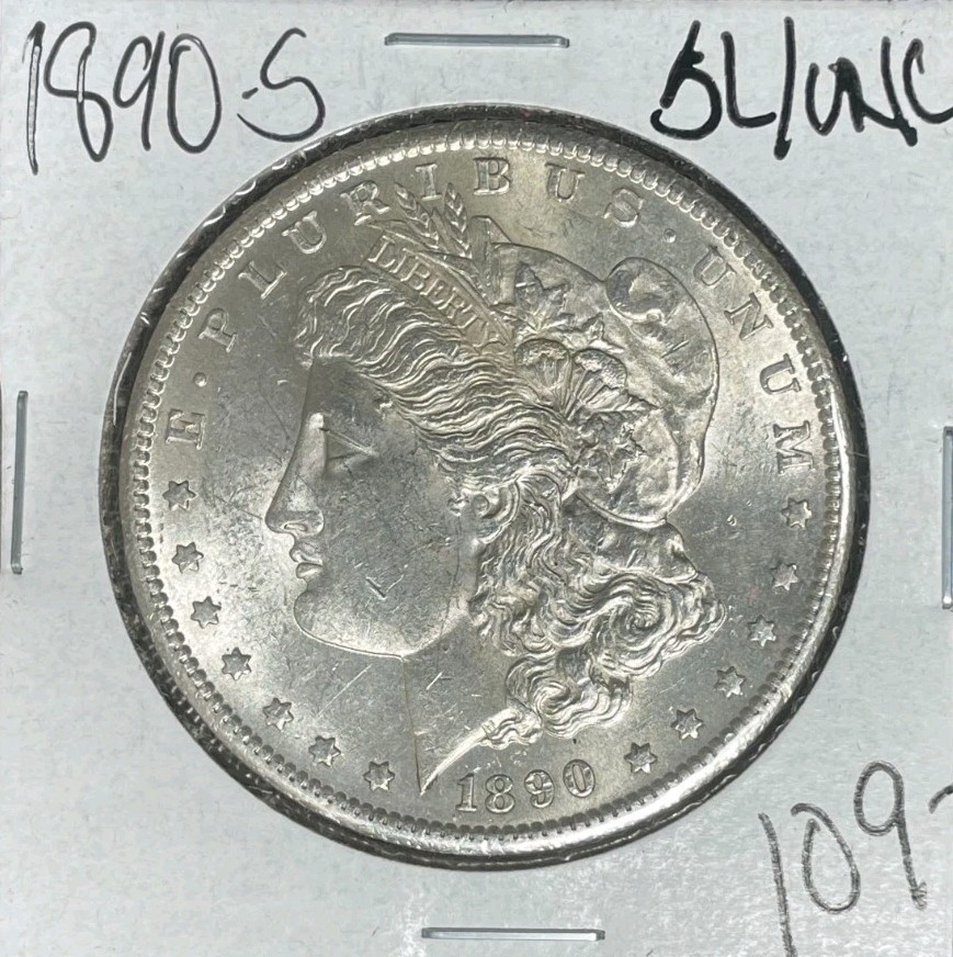 1890-S MORGAN SILVER DOLLAR ~ SL/UNC ~NICE COIN~