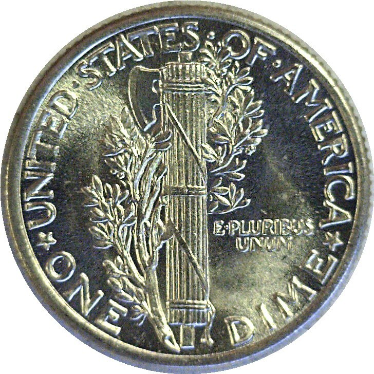 1937 10C Mercury Dime Silver Uncirculated