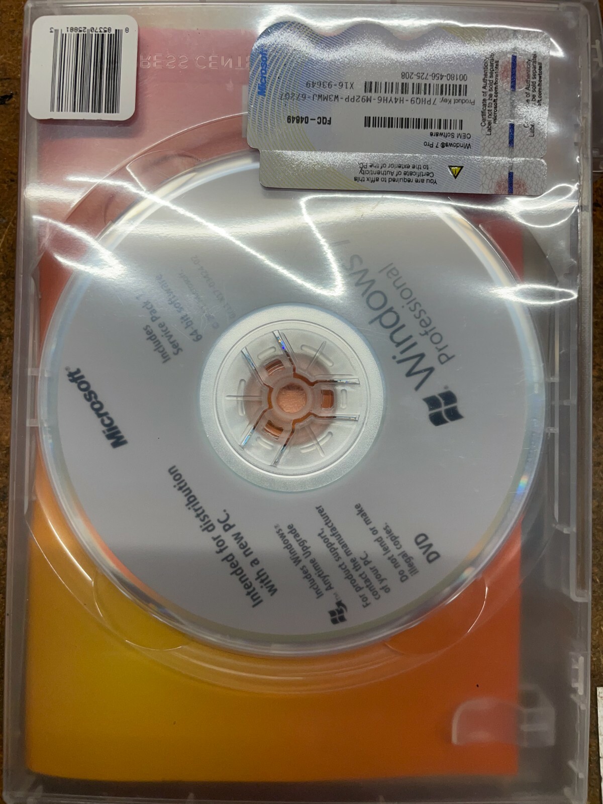 Windows 7 Professional DVD