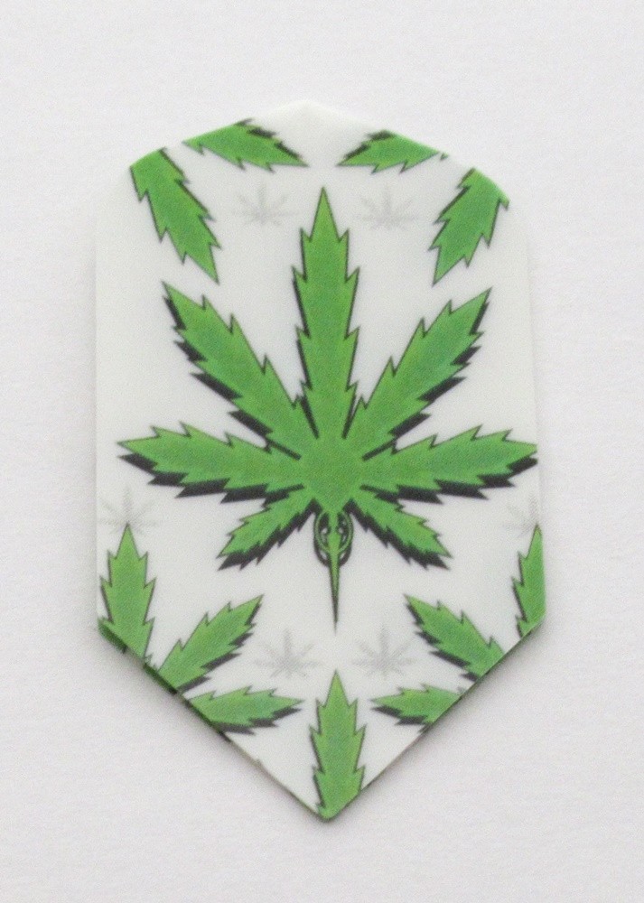 8 sets (24 flights) MARIJUANA WEED Slim Poly Flights - 75 Micron with tracking