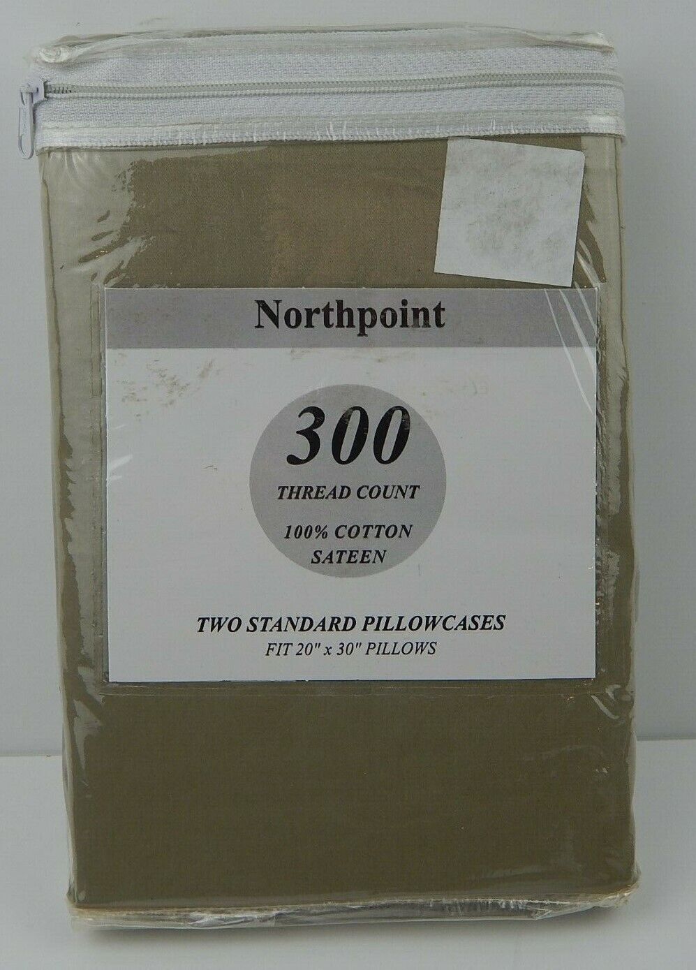 Northpoint Pair Pillowcases 300 Thread Count Sage Standard