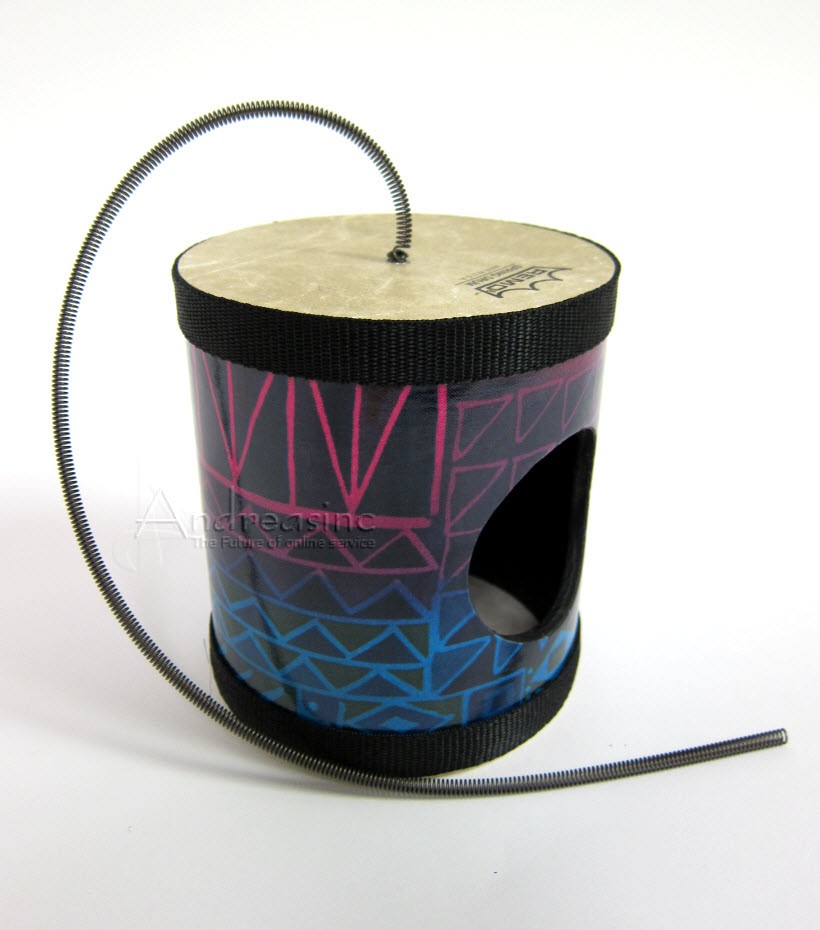 REMO FLAT SPRING DRUM 5 x 5-INCH - RAINBOW