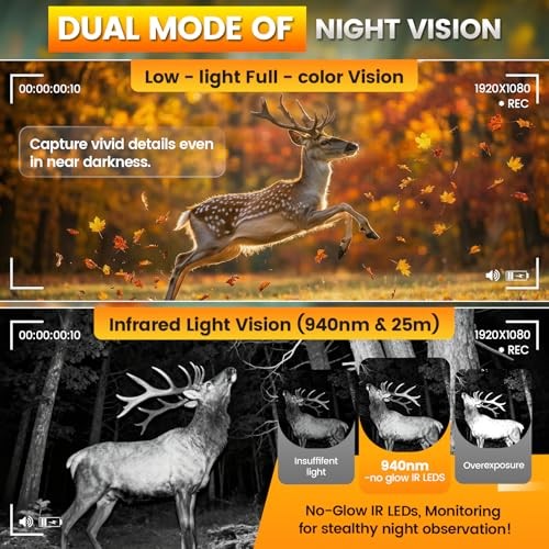 4G Cellular Trail Camera, No WiFi Needed, 0.2s Fast Trigger Speed, Full Color