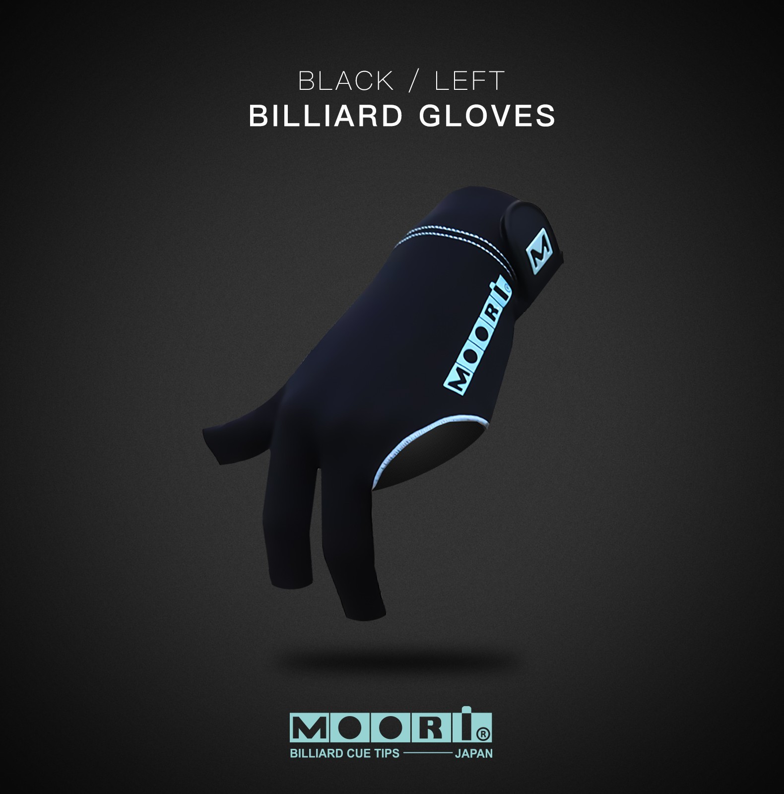 Moori Pool Cue Glove / BLACK/MEDIUM