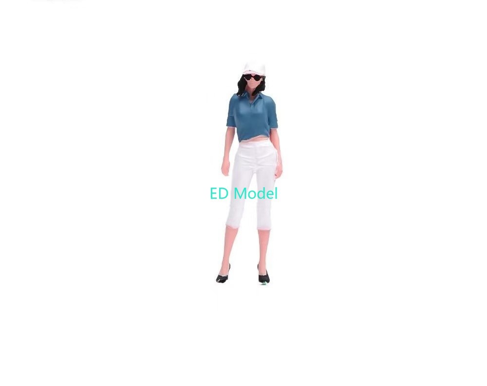 BN  1:64 Painted Figure Model Miniature  Diorama Sand Casual Trendy Girl Lady