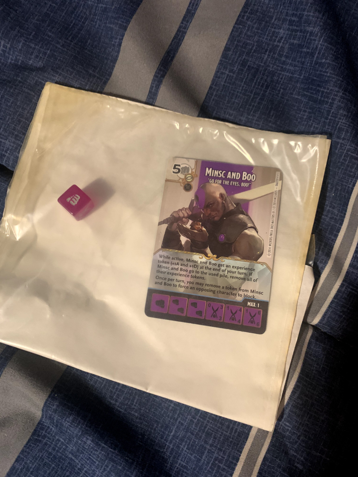 Dungeons & Dragons Dice Masters Battle for Faerun Minsc and Boo Promo Card + Die