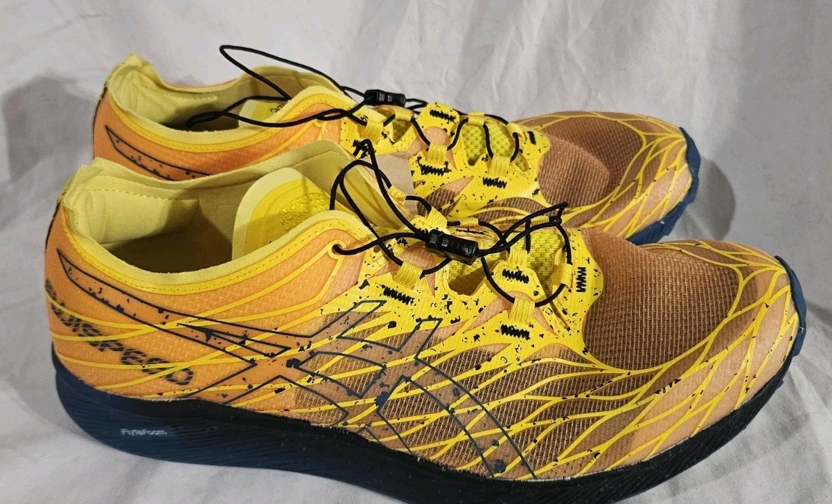 ASICS Fujispeed Shoes Golden Yellow Ink Teal 1011B330-750 Men Size 12 New No Box