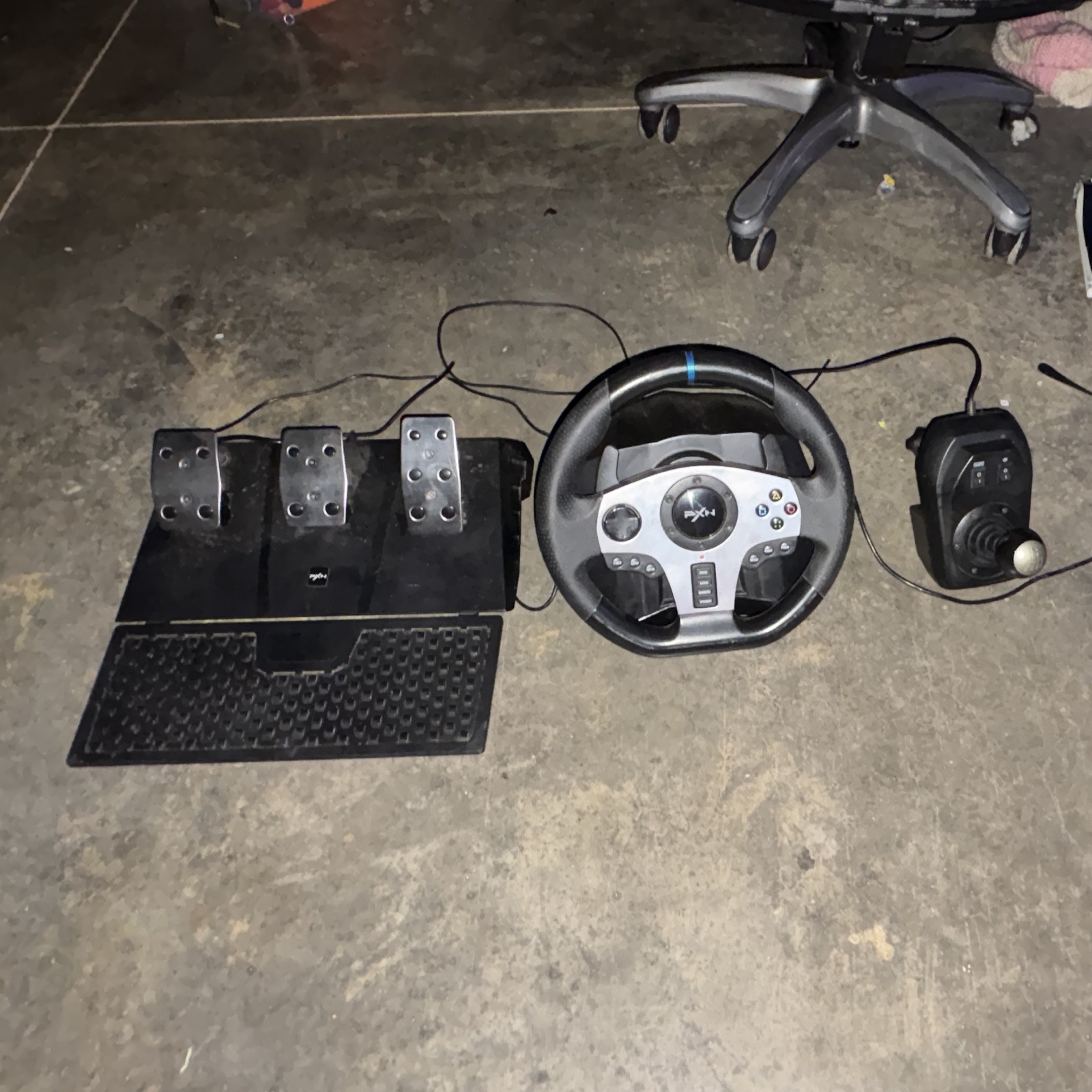 PXN Wired Racing Steering Wheel Set w/ Pedals & Gear Shifter Bundle