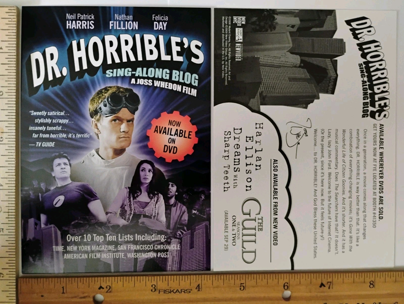 Dr Horrible Sing Along Blog Promo Card Postcard SDCC 2009 Joss Whedon The Guild