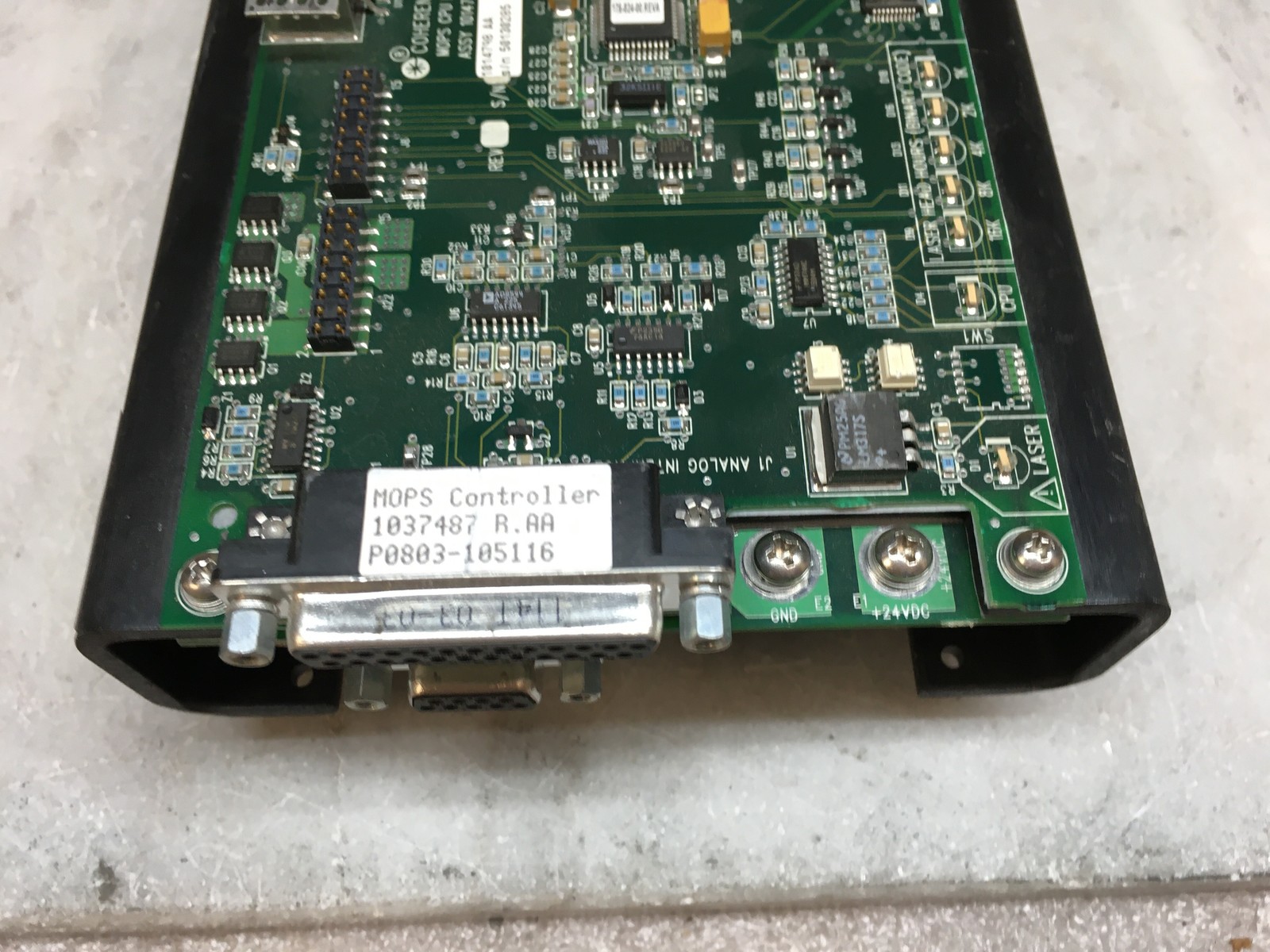 Coherent 1014798 & 1013325 Laser MOPS Power Supply Board w/ Mount & Cable