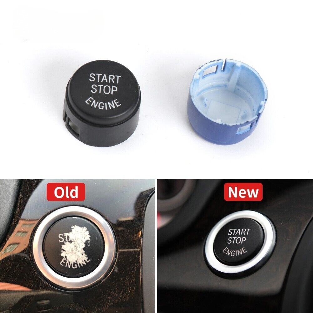 Engine Start Stop Button Switch Cover Black For BMW F01 F02 F10 F11 5/7 Series