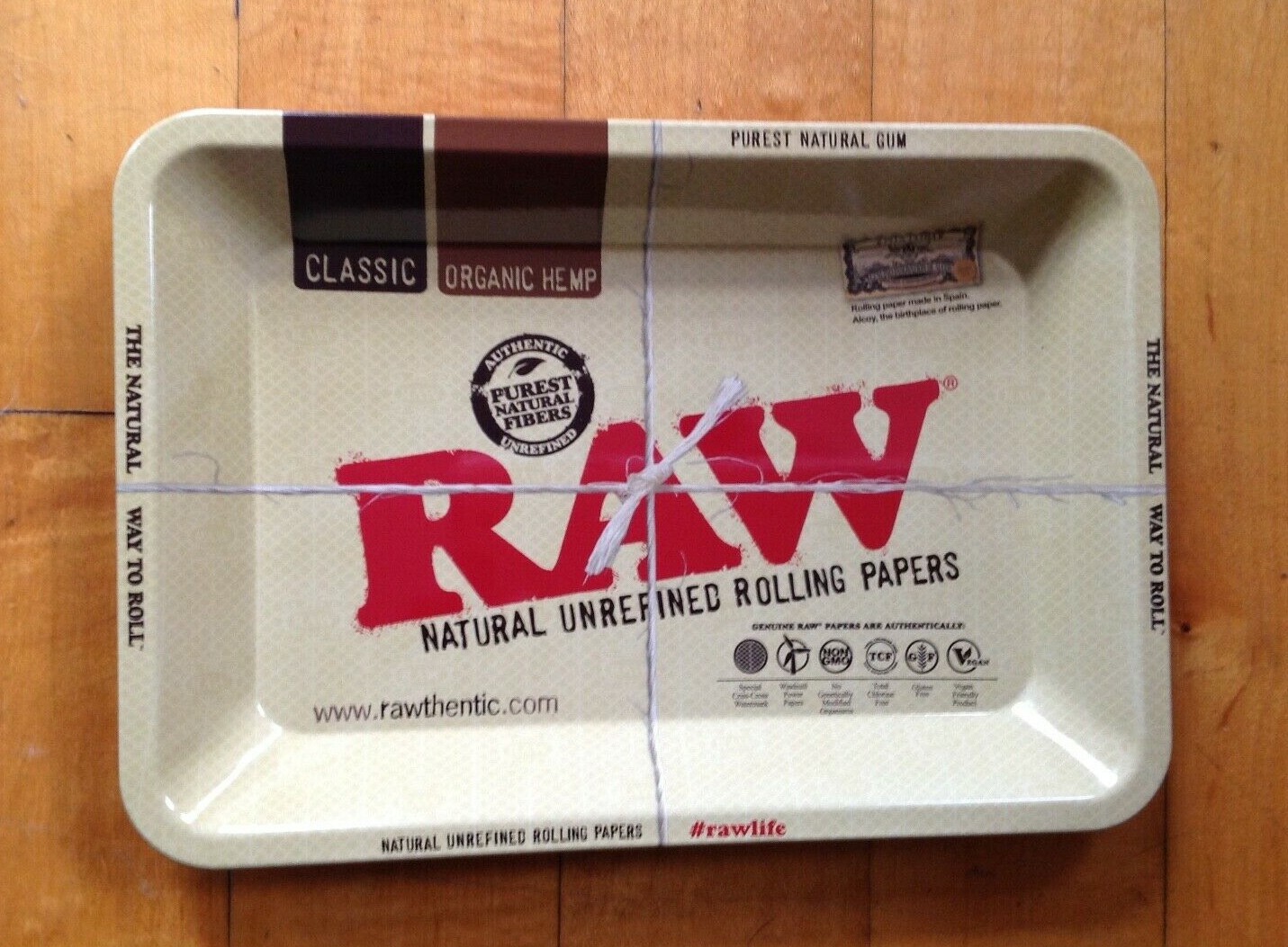 RAW "MINI" Rolling TRAY Vintage Style Metal Small Rolling Tray 7 x 5 Authentic