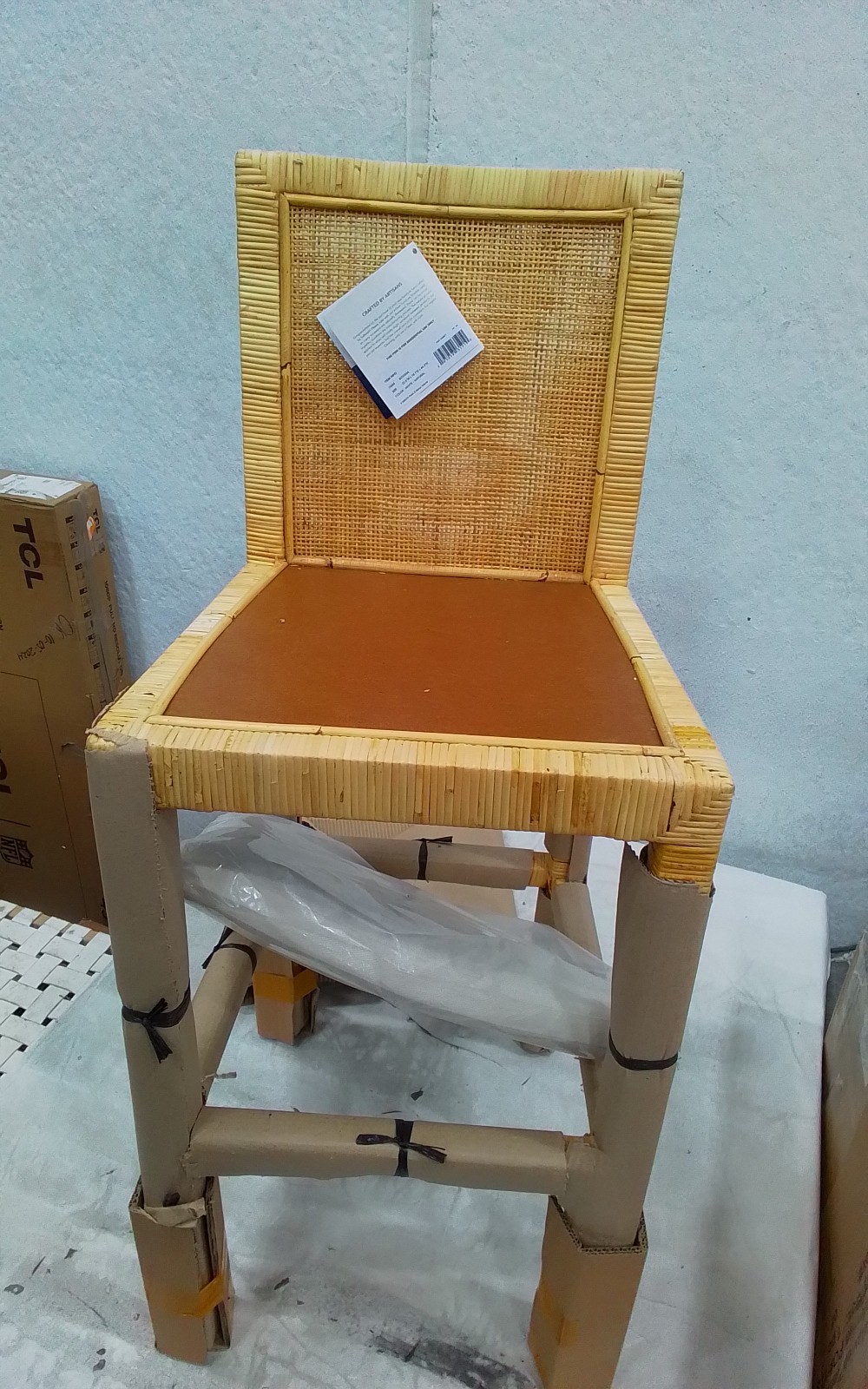 Safavieh TOJO CANE BAR STOOL W/ CUSHION, Reduced Price 2172762813 BST6503A