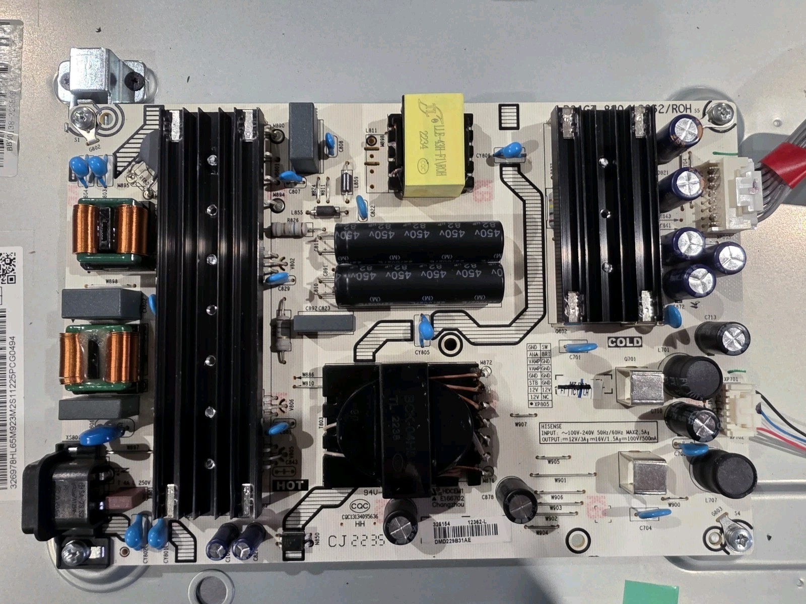 HISENSE 65" 65R6E4 65A65H POWER SUPPLY Board 331382 325154  RSAG7.820.12362/R0H