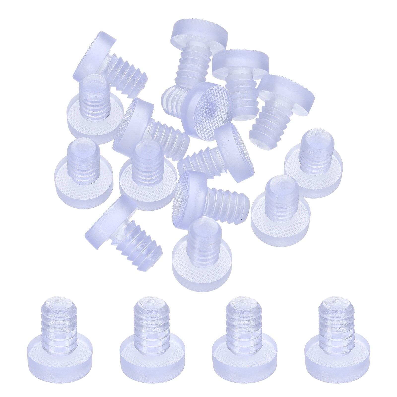 25 Pack 16mm/0.63" Clear Anti-slip Pads for Furniture 8.7mm/0.34" Hole