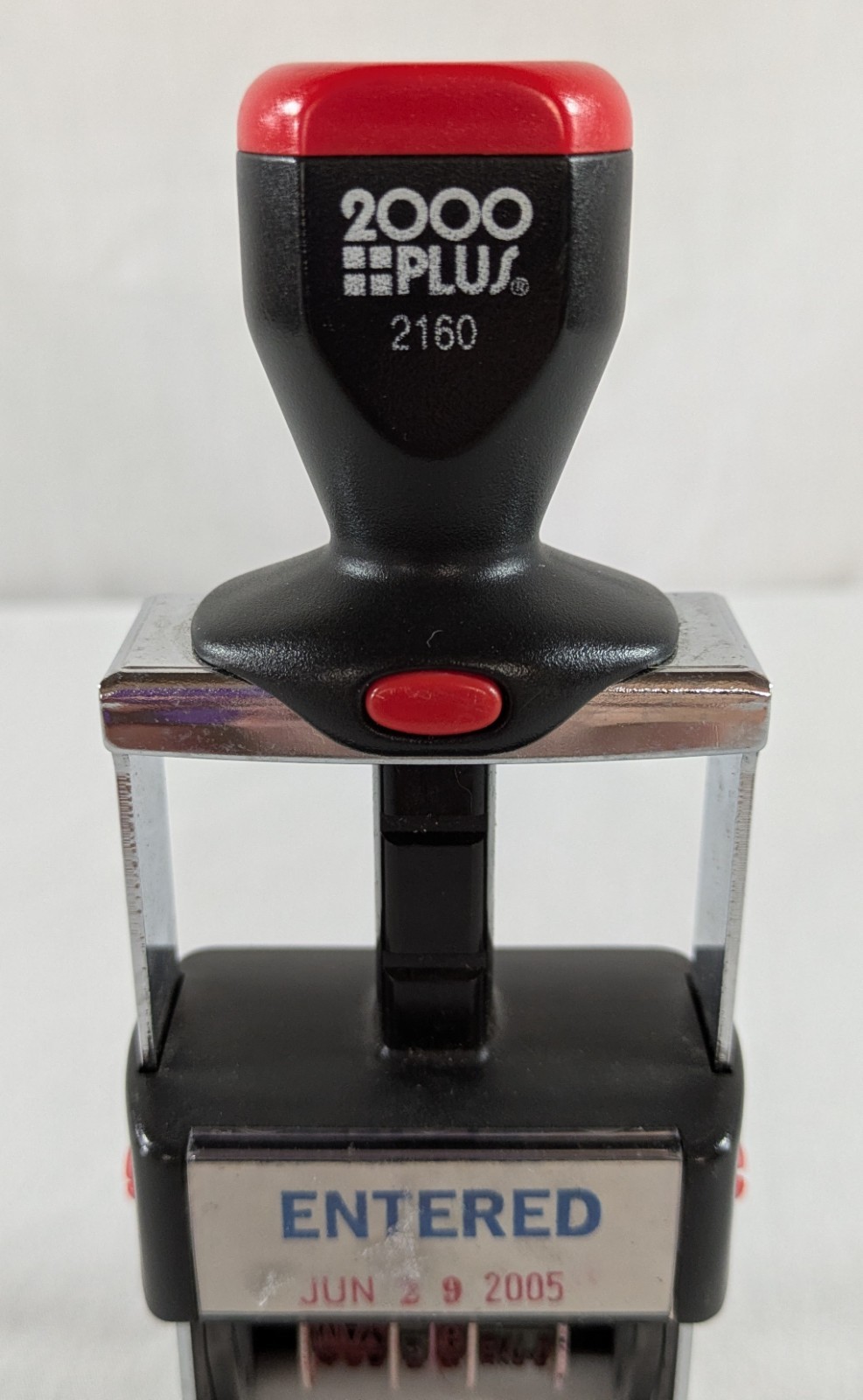 2000 PLUS SELF INKING DATE ENTERED STAMP dates 2005 to 2010 Adjustable Red Ink