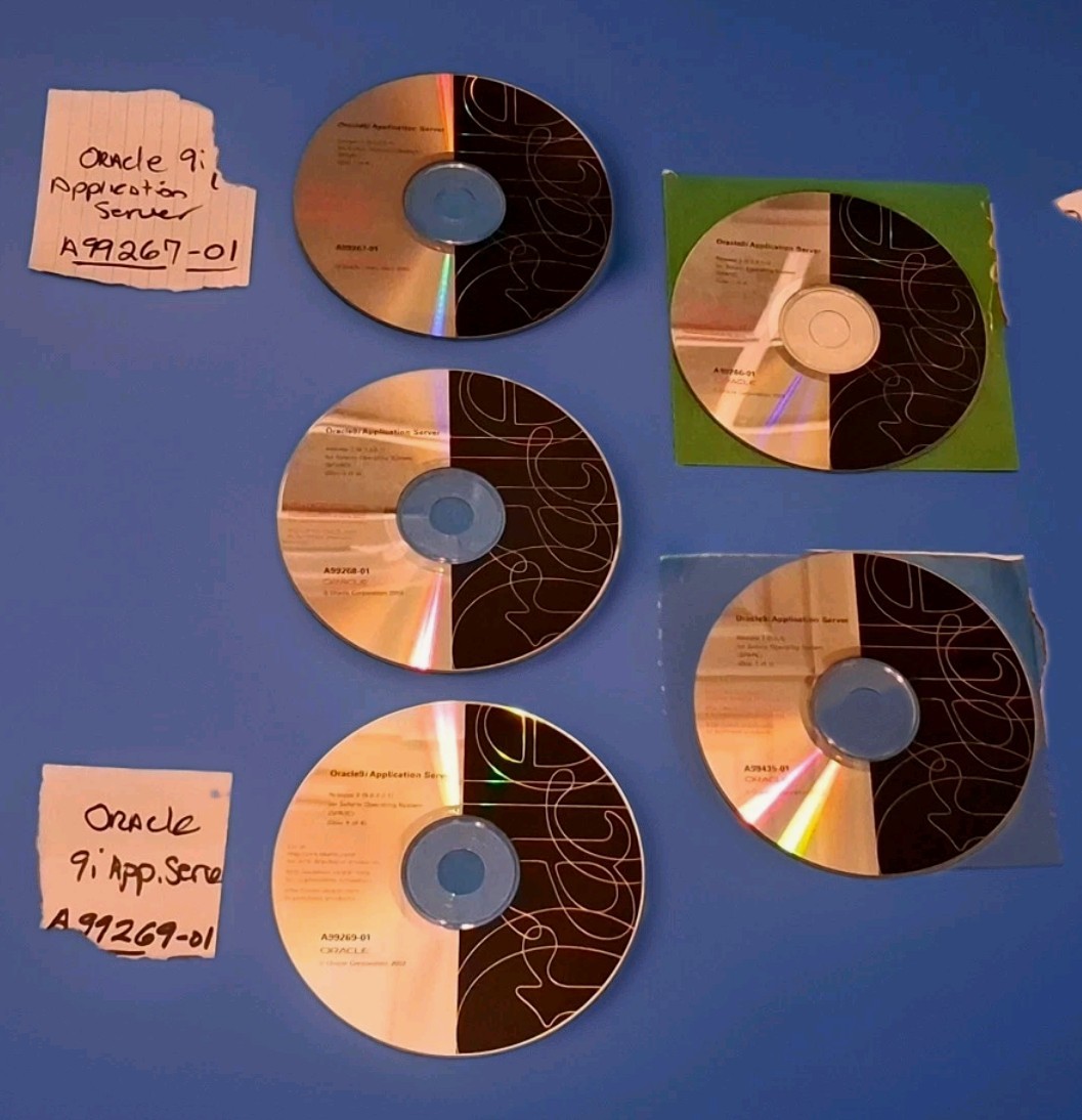 Oracle 9i Application Server 5 Disc Set Bundle SPARC Only A99266-69 + 1 extra Cd