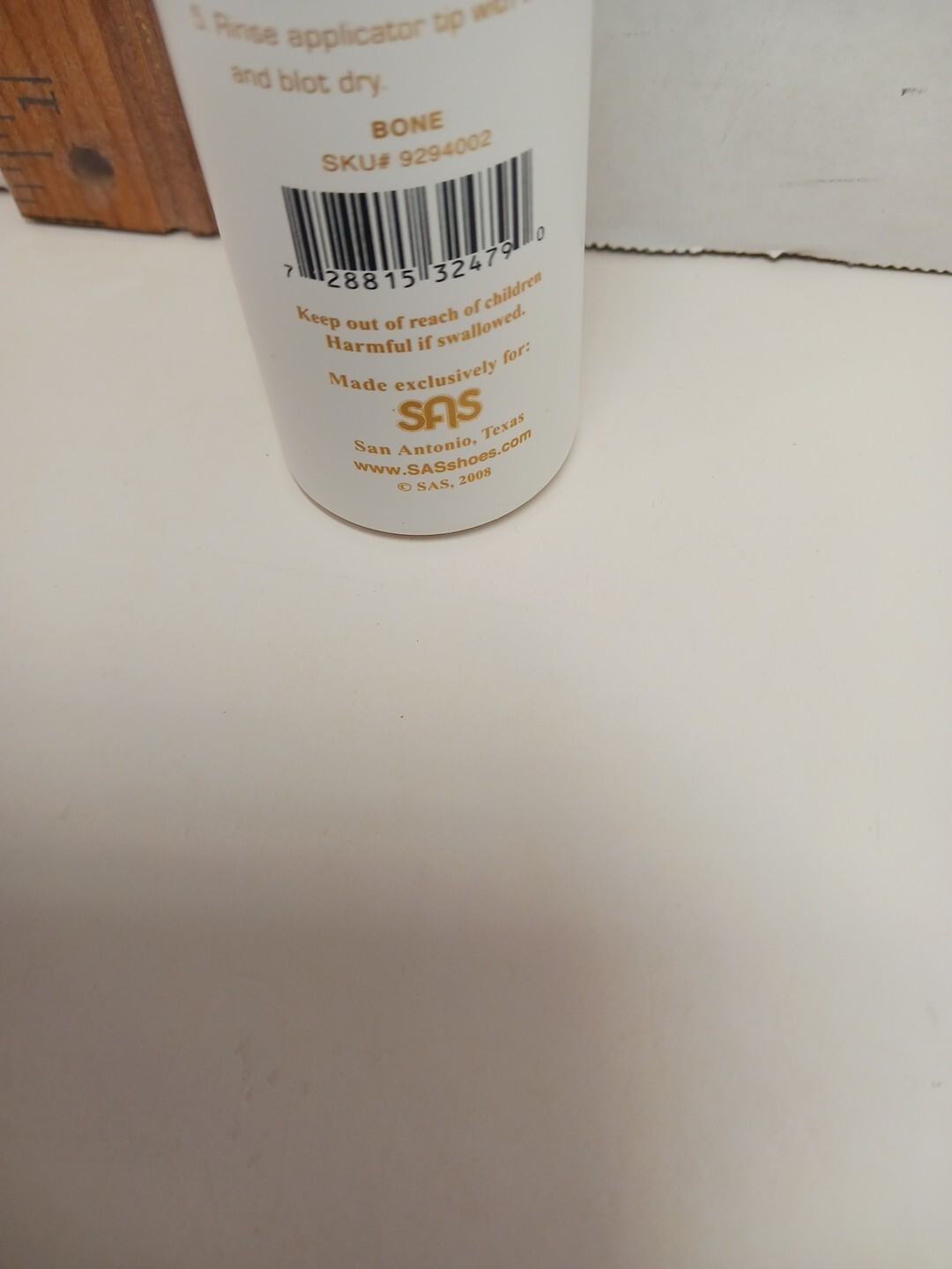 SAS Unscuffit Leather Scuff Repair Dobber Bone 2.5 Oz 2008