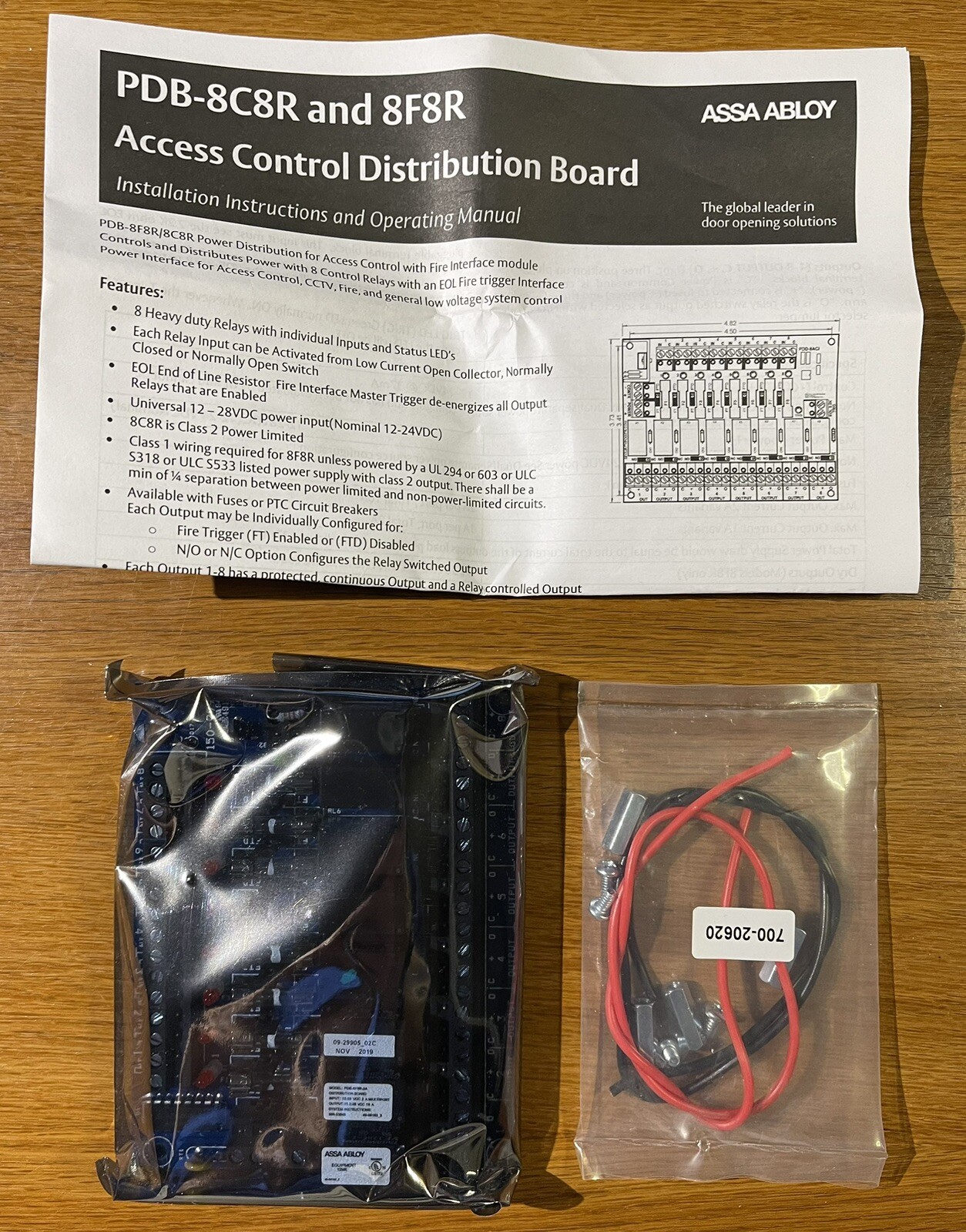 ASSA ABLOY PDB-8F8R-2 Distribution Board