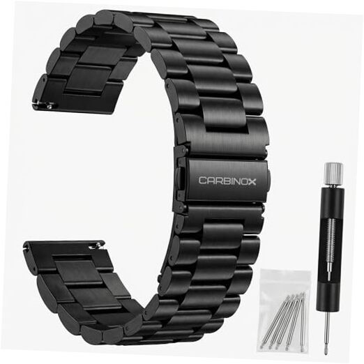 Band Durable 22mm Compatible Smartwatches Adjustable, Secure Stainless Steel