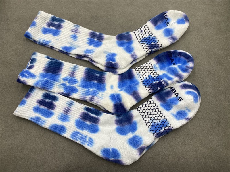 Bombas Honeycomb Calf Sock Men Performance Size L 3 Pairs Tie-dye blue