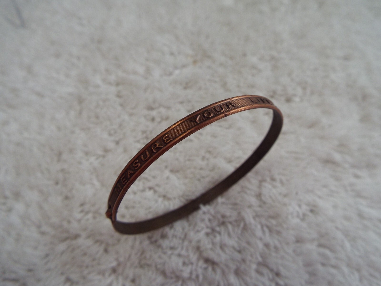 Coppertone Measure Your Life By Acts of Goodness , Not By Years Bracelet (J10)