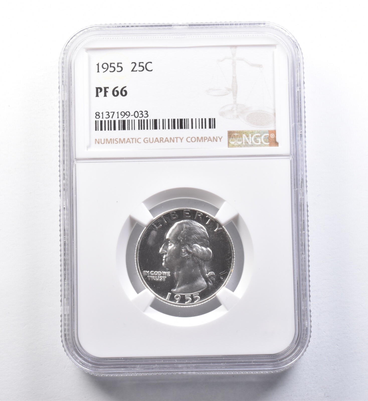 1955 Washington Quarter PF66 NGC Great Contrast - Looks Cam *6008