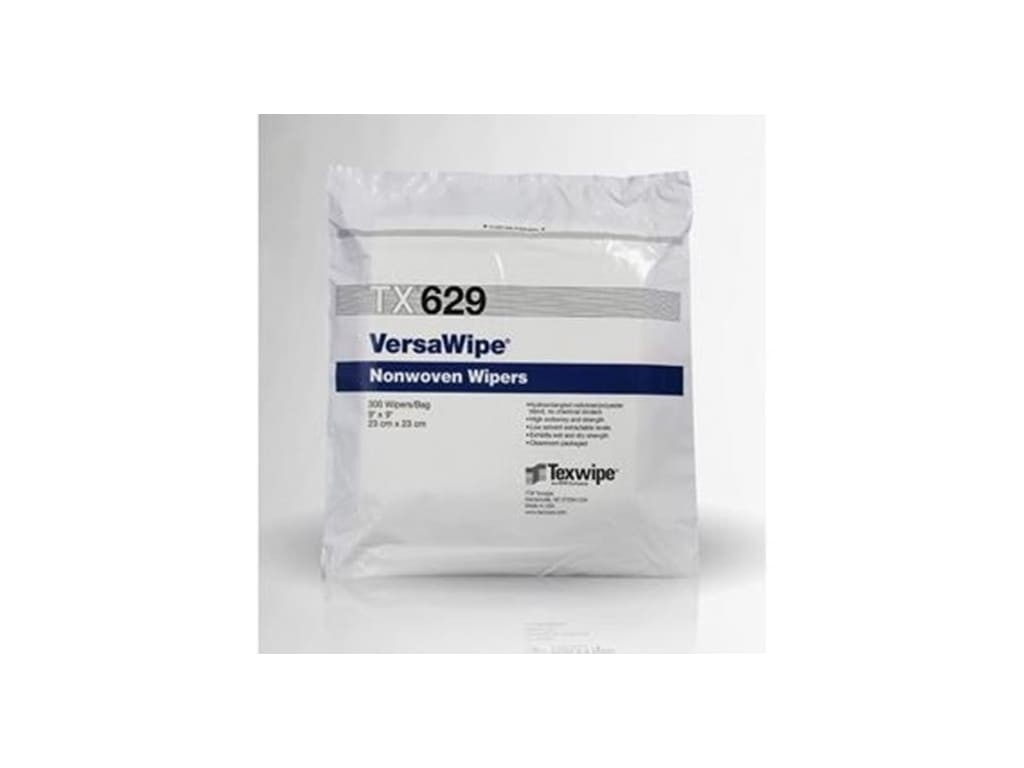 Texwipe TX629 - VersaWipe dry wipers, 9 inch x 9 inch, 300/bag