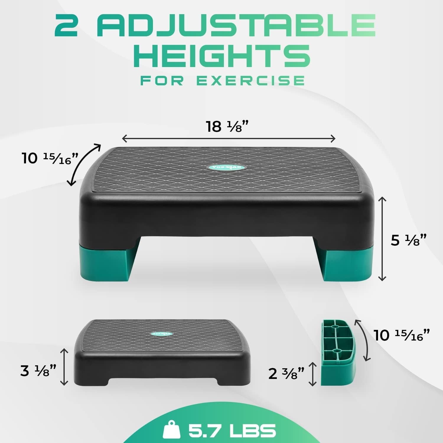 Lightweight 18.9" Step Platform with Height Adjustability for Versatile Training
