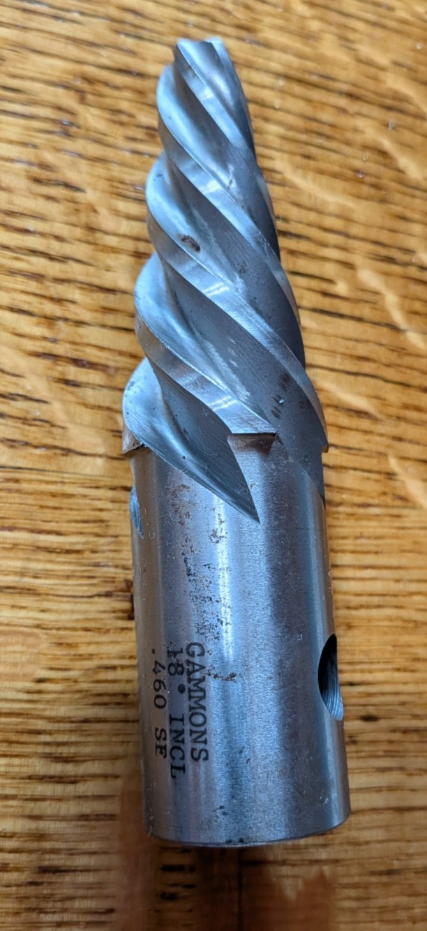 Gammons Die Sinking Cutter, Straight Shank, 18* Incl .460 SE (NEW)