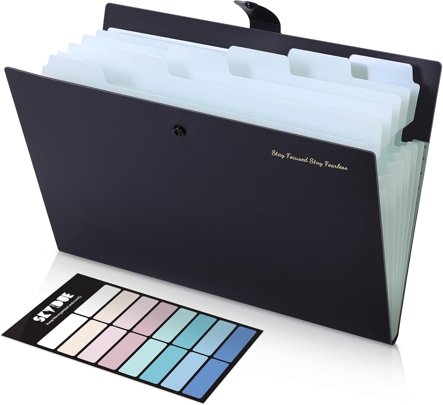 Secure and Discreet 7-Pocket File Folder for Organized Paperwork Management