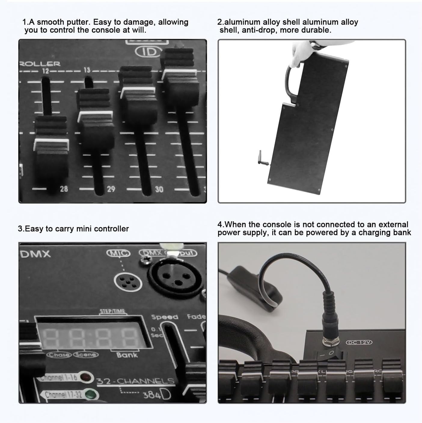 DMX 384 Controller Wireless DJ Light Console 384 Channel DMX512 for Stage Party